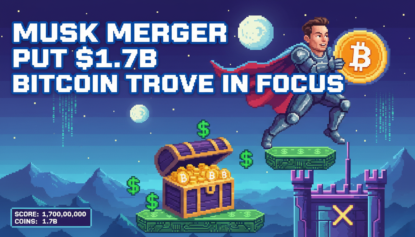 Musk Merger Put $1.7B Bitcoin Trove in Focus
