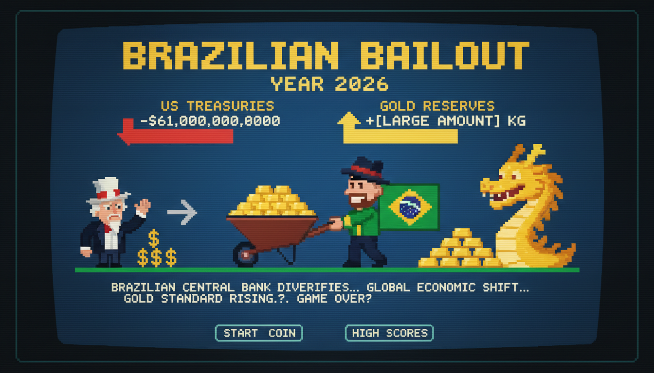 Brazil Sells $61B in US Treasuries, Buys Gold in 2026