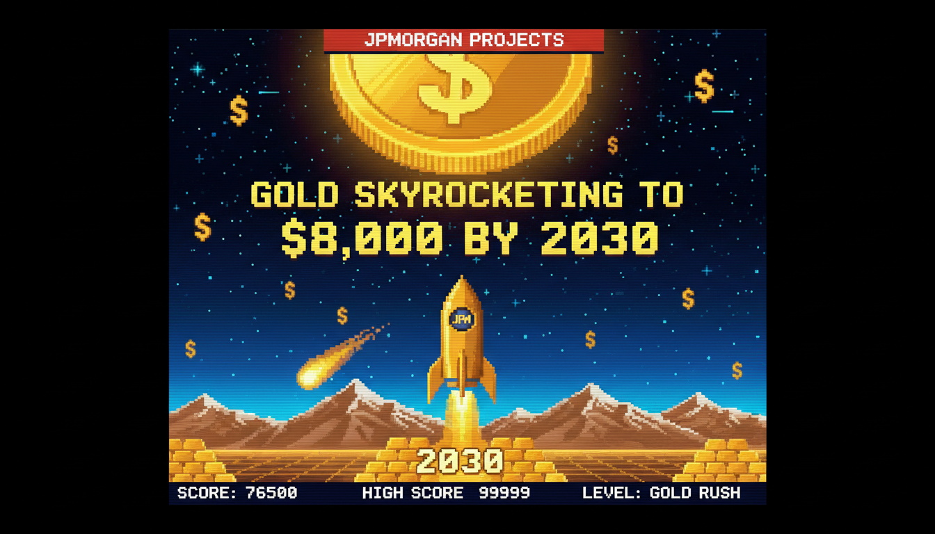 JPMorgan Projects Gold Skyrocketing to $8,000 by 2030