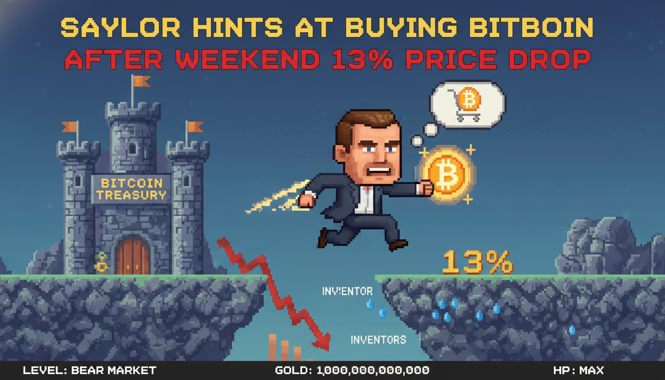 Saylor Hints at Buying Bitcoin After Weekend 13% Price Drop