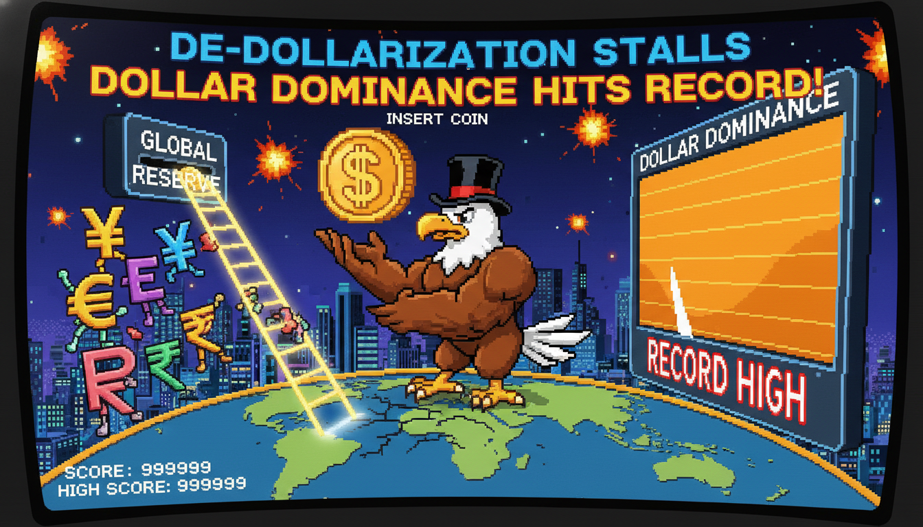 De-Dollarization Stalls as Dollar Dominance Hits Record