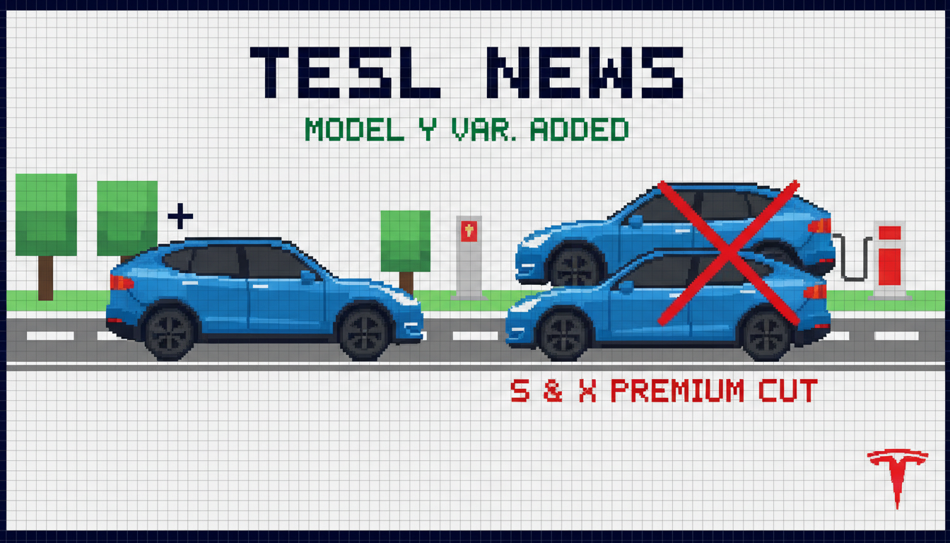 Tesla Adds Model Y Variant, Cuts Premium S and X