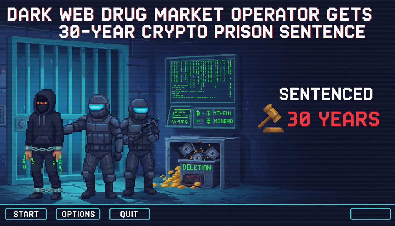 Dark Web Drug Market Operator Gets 30-Year Crypto Prison Sentence