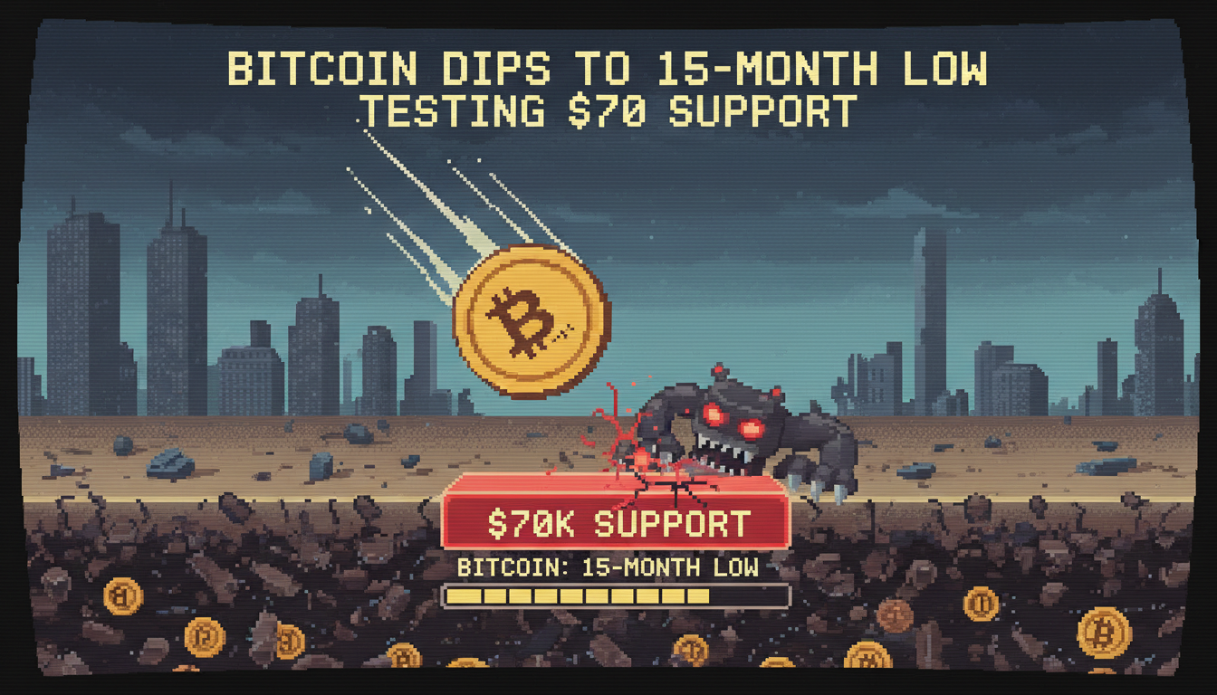Bitcoin Dips to 15-Month Low, $70K Support Tested