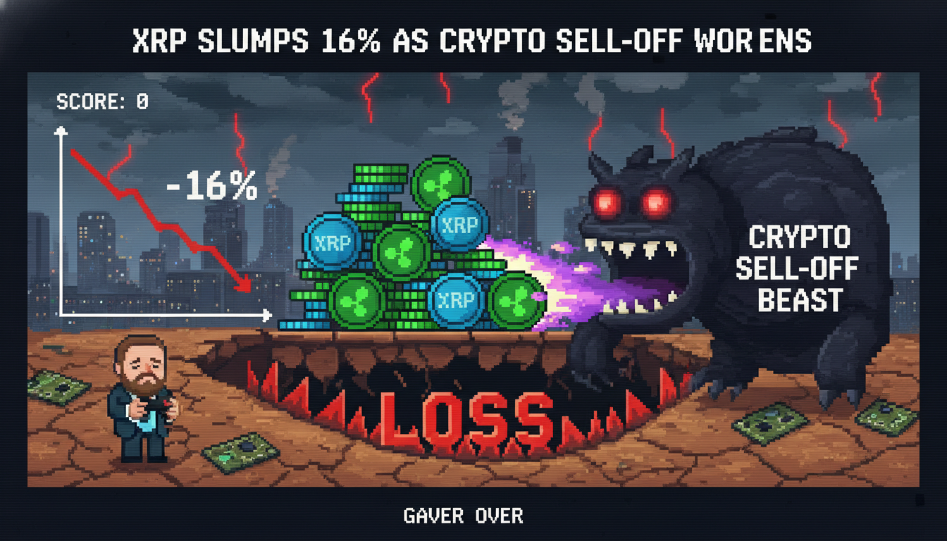 XRP Slumps 16% as Crypto Sell-Off Worsens