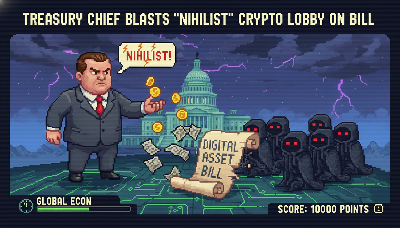 Treasury Chief Blasts 'Nihilist' Crypto Lobby on Bill
