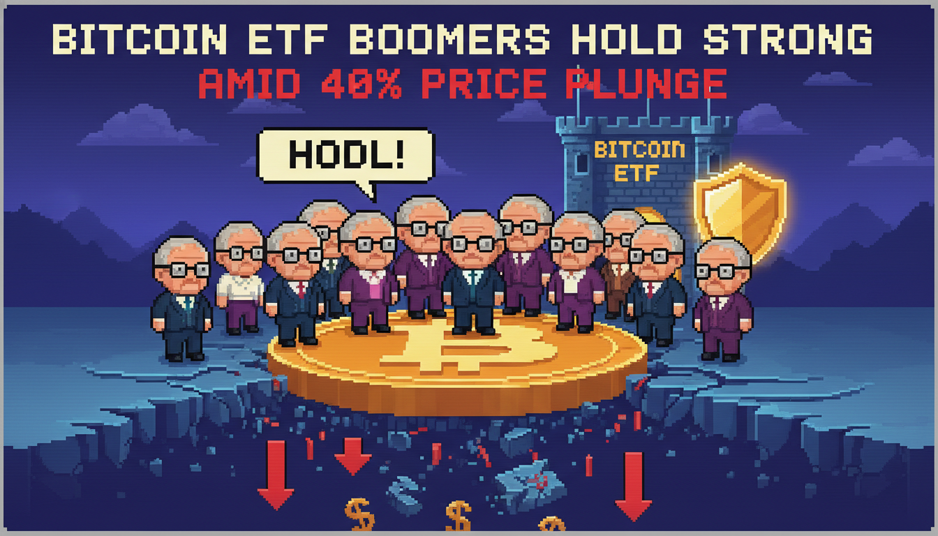 Bitcoin ETF Boomers Hold Strong Amid 40% Price Plunge