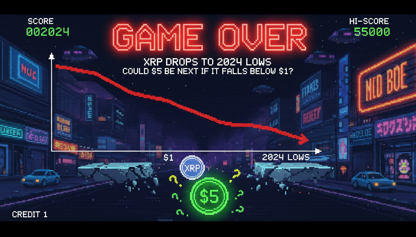 XRP Drops to 2024 Lows, Could $5 Be Next If It Falls Below $1?