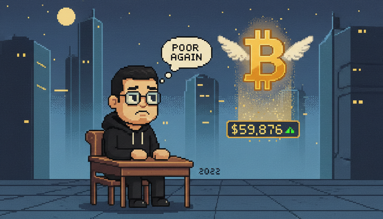 CZ’s “Poor Again” Echoes 2022 as Bitcoin Nears $60K