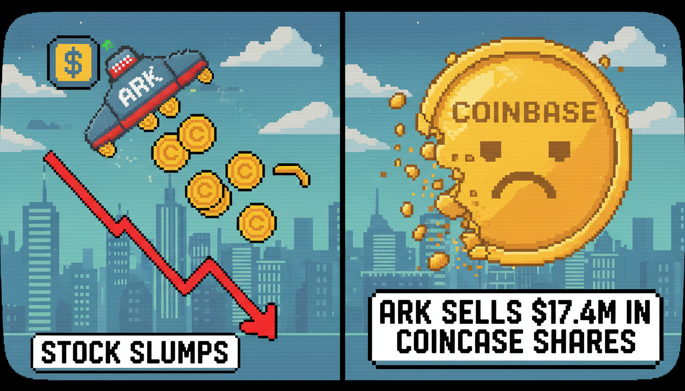 ARK Sells $17.4M in Coinbase Shares as Stock Slumps