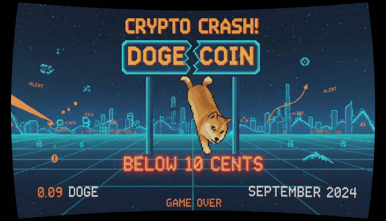 Dogecoin Falls Below 10 Cents for First Time Since Sept 2024