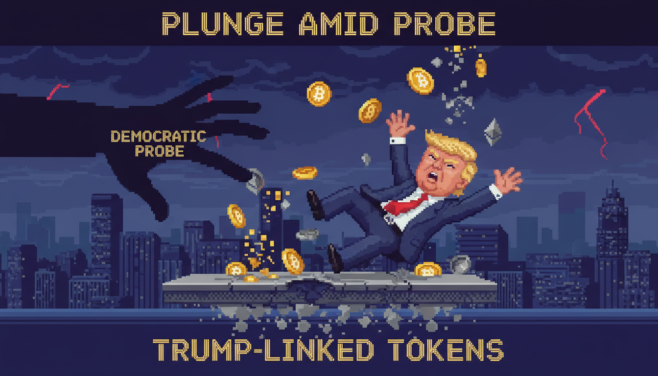 Trump-Linked Crypto Tokens Plunge Amid Democratic Probe