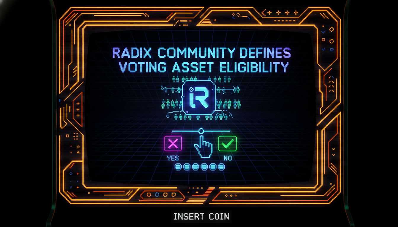 Radix Community Defines Voting Asset Eligibility