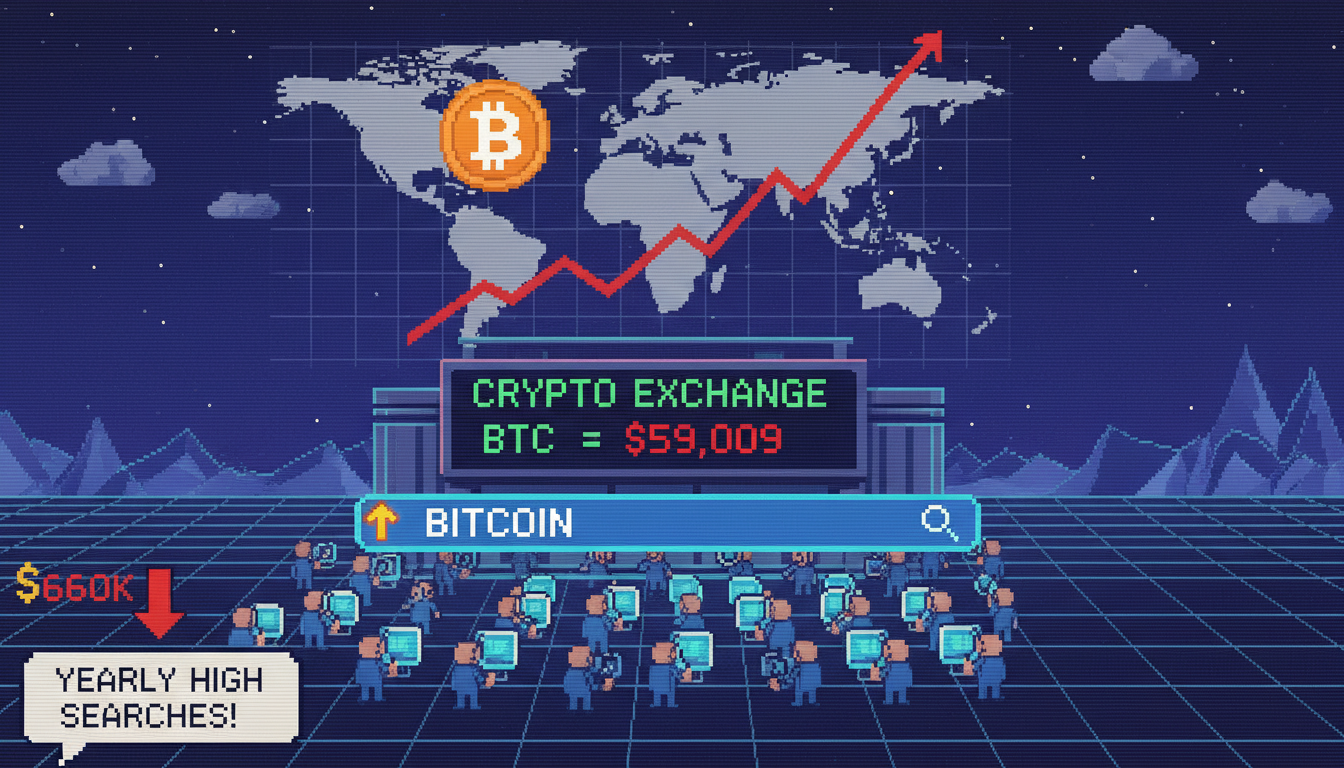 Bitcoin Searches Hit Yearly High as Price Drops to $60K
