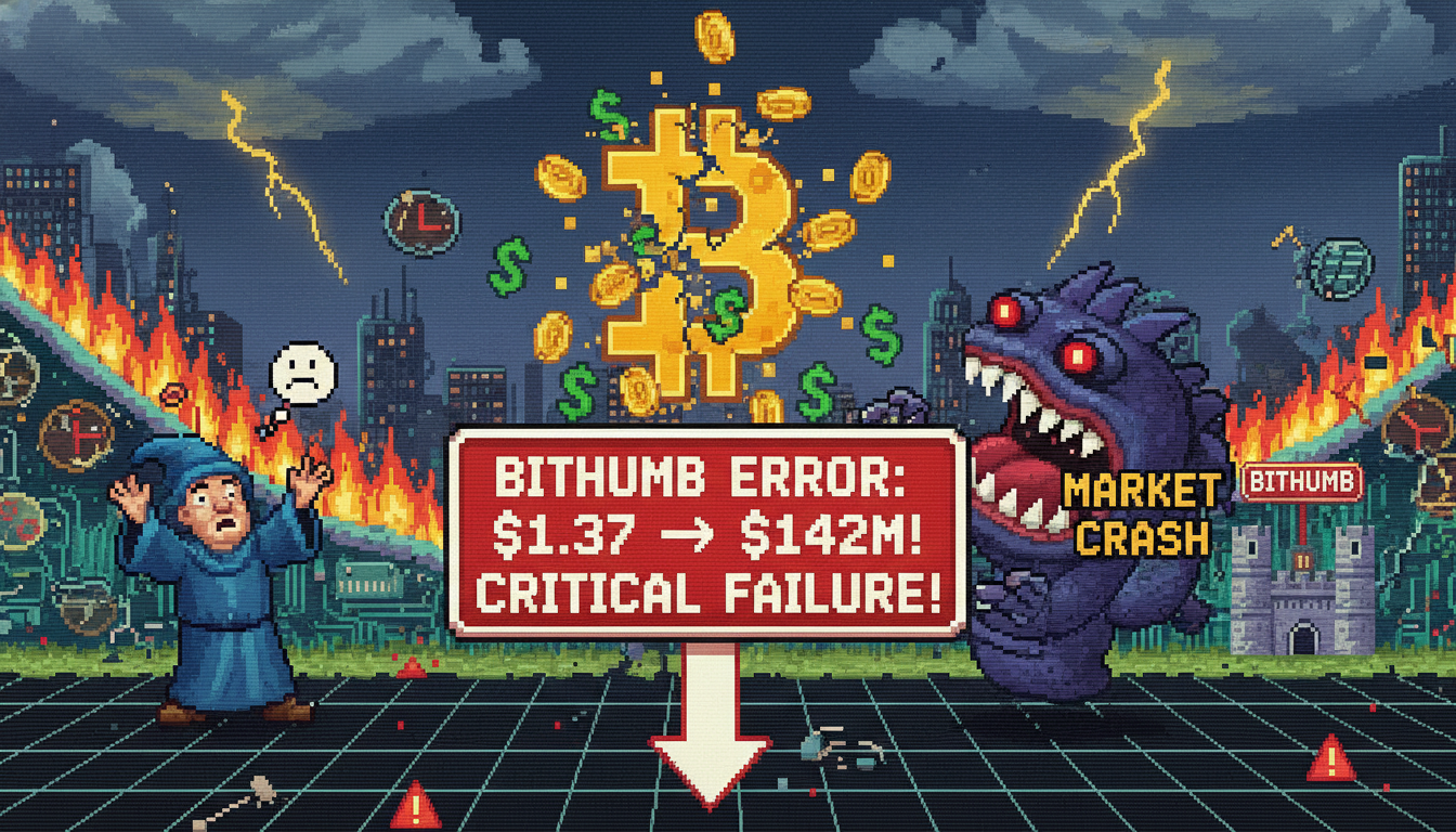 Bithumb's $1.37-to-$142M Bitcoin Error Sparks Crash