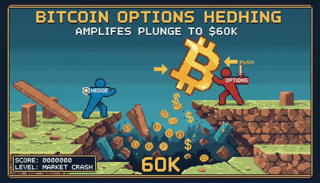 Bitcoin Options Hedging Amplifies Plunge to $60K