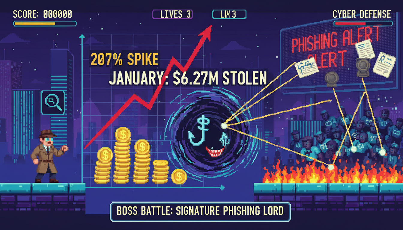 Signature Phishing Spikes 207%, $6.27M Stolen in January