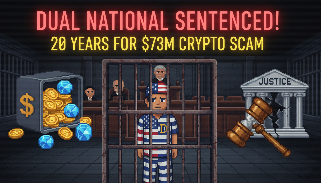 Dual National Sentenced to 20 Years for $73M Crypto Scam