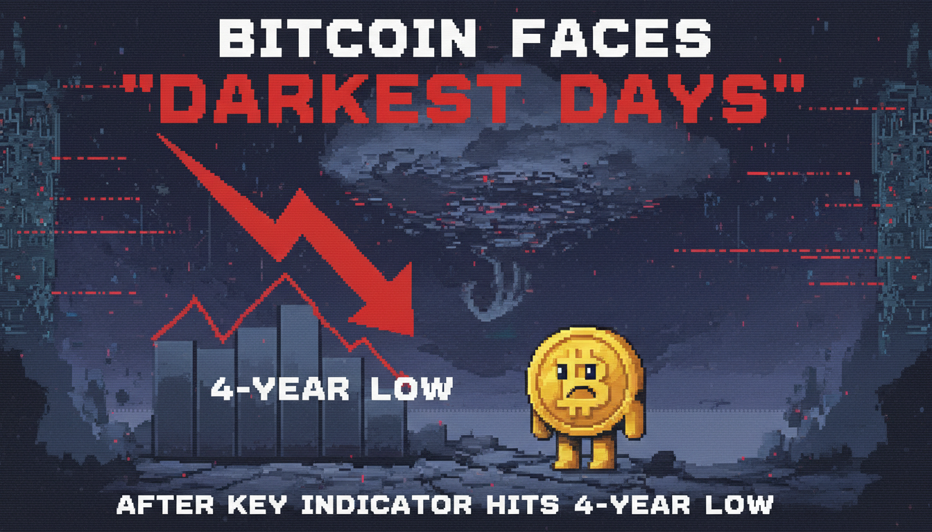 Bitcoin Faces "Darkest Days" After Key Indicator Hits 4-Year Low
