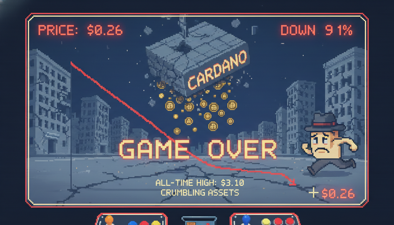 Cardano Crumbles to $0.26, Down 91% From All-Time High