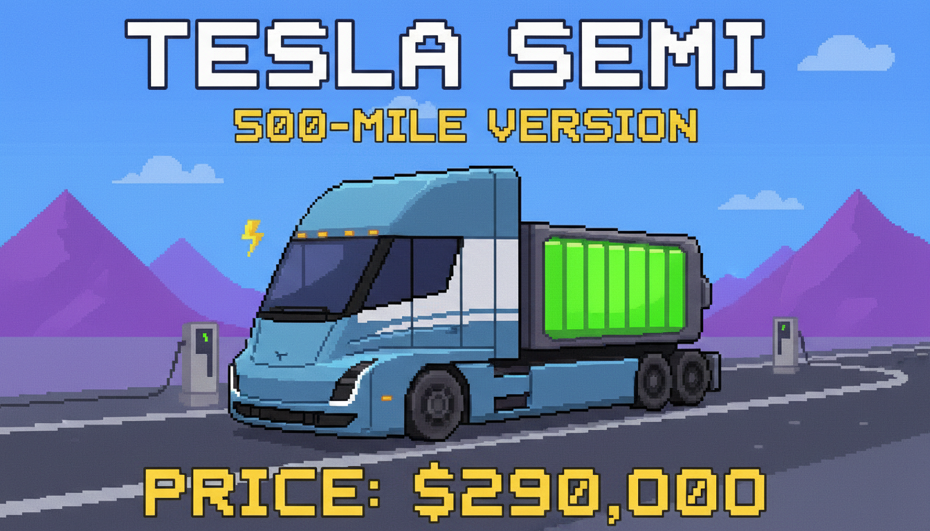 Tesla Semi Priced $290,000 for 500-Mile Version