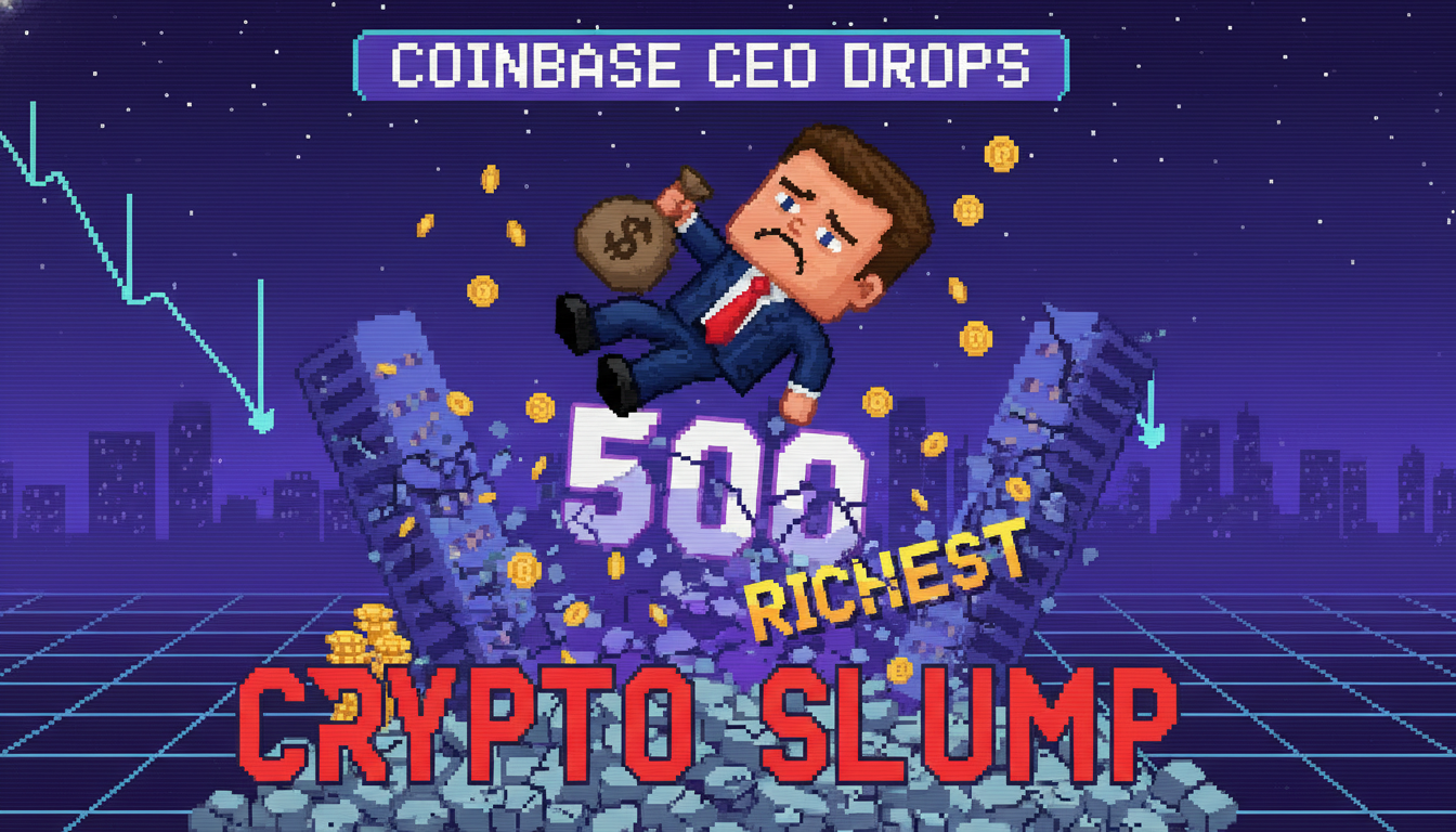 Coinbase CEO Drops From World's 500 Richest After Crypto Slump