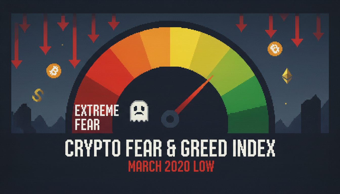 Crypto Fear and Greed Index Plunges to March 2020 Low