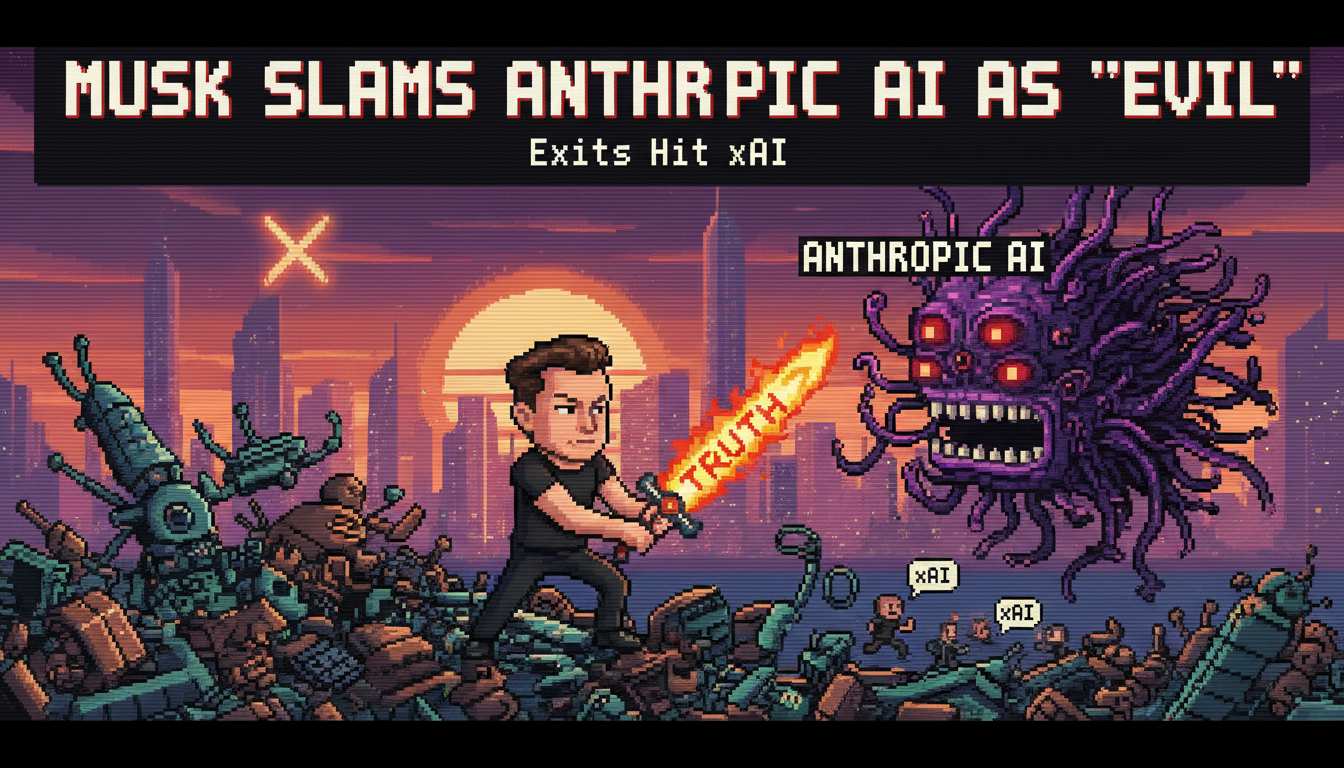 Musk Slams Anthropic AI as 'Evil' as Exits Hit xAI