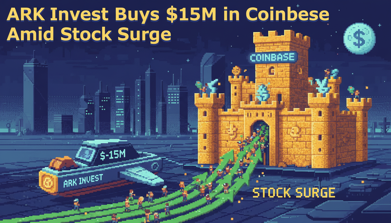 ARK Invest Buys $15M in Coinbase Amid Stock Surge