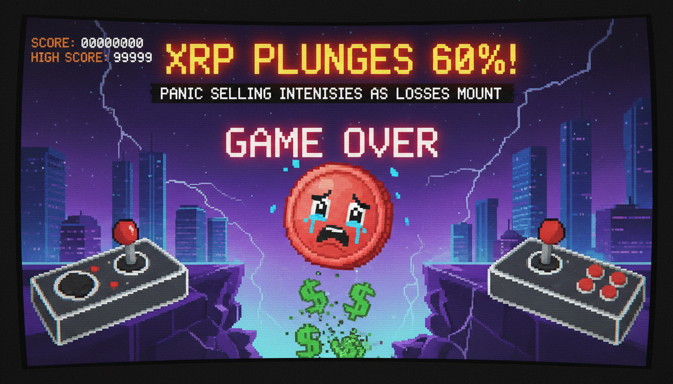 XRP Plunges 60%, Panic Selling Intensifies as Losses Mount