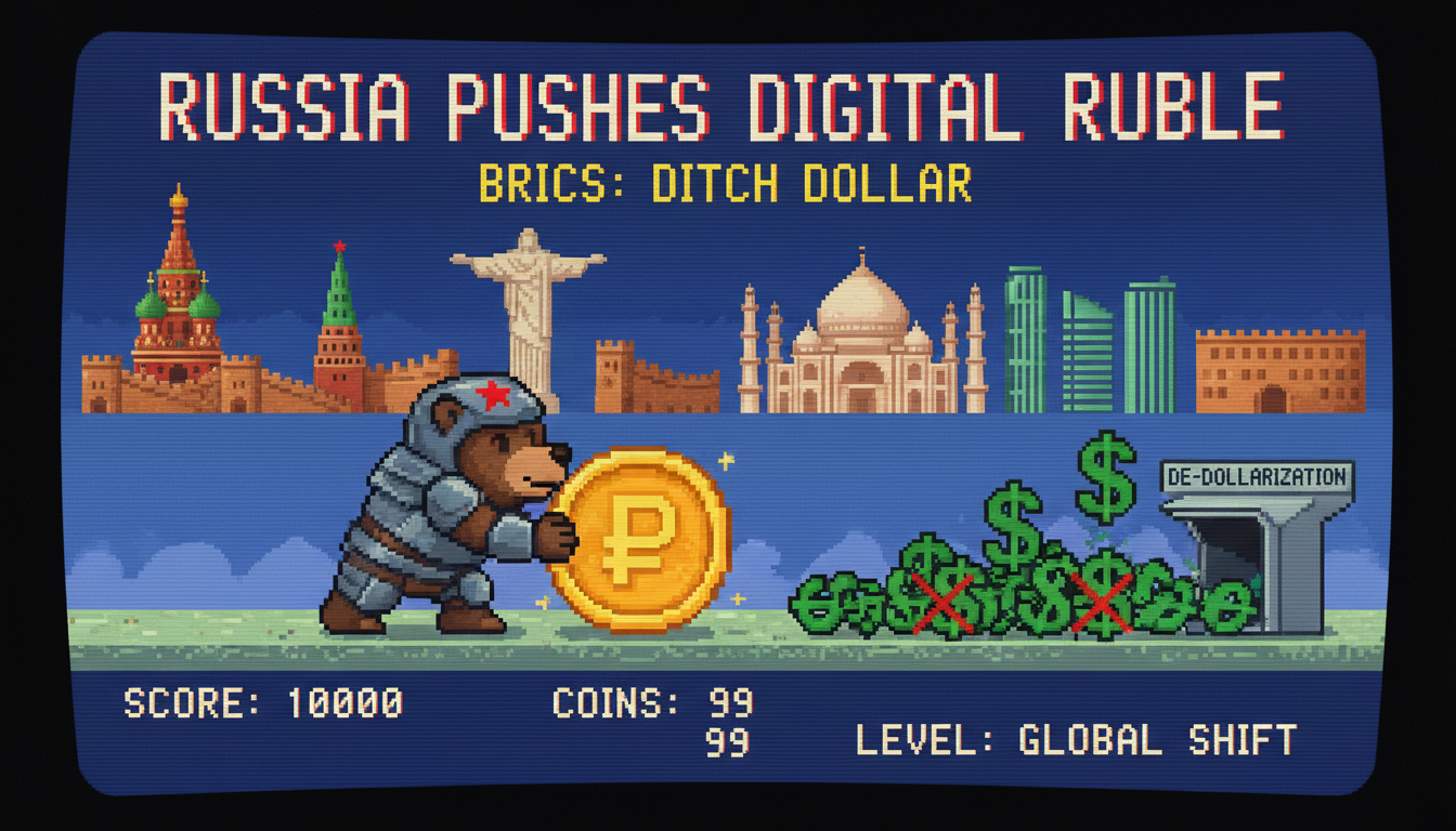 Russia Pushes Digital Ruble in BRICS to Ditch Dollar