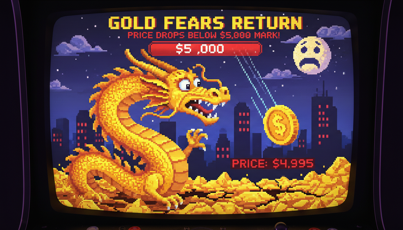 Gold Fears Return as Price Drops Below $5,000 Mark