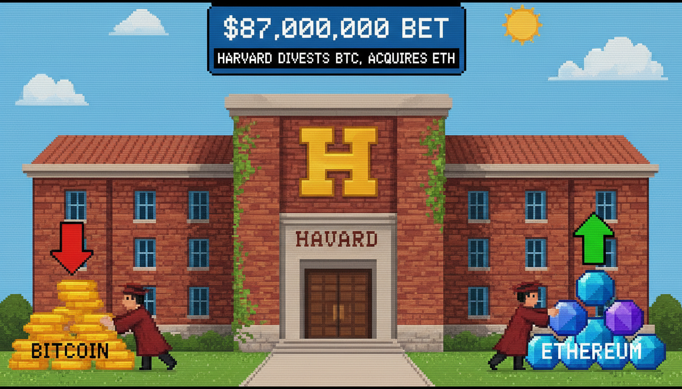Harvard Sells Bitcoin, Buys Ethereum in $87M Bet