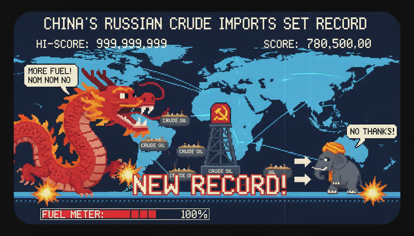 China's Russian crude imports set record after India cuts back