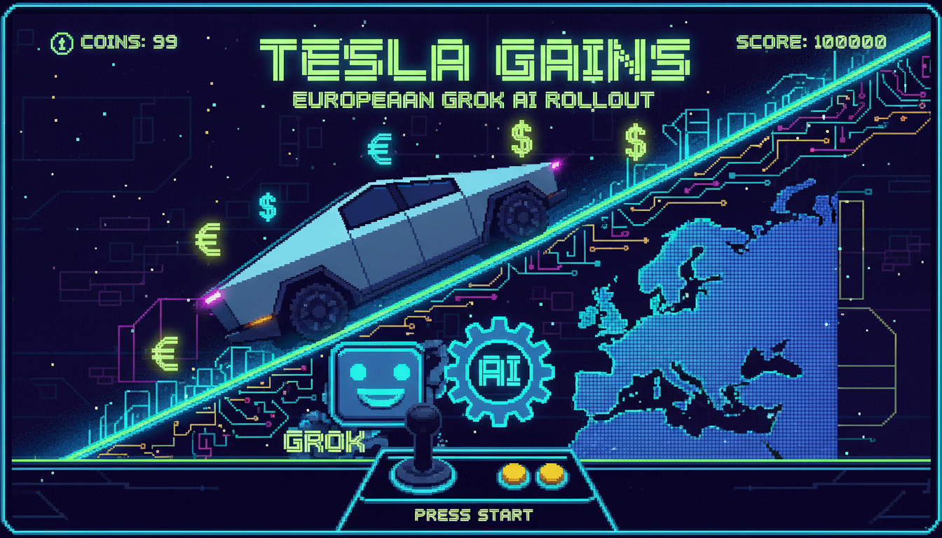 Tesla Gains After European Grok AI Rollout