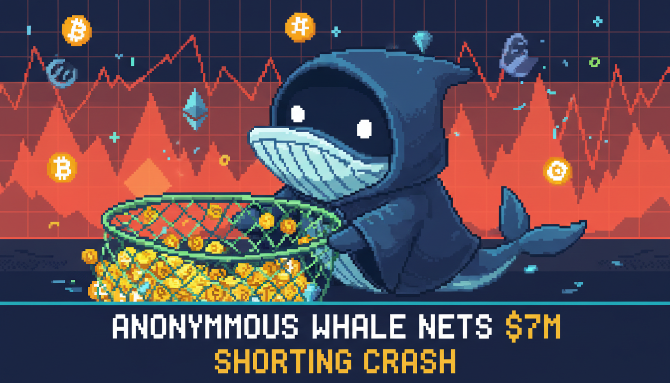 Anonymous Whale Nets $7M Shorting Crypto Crash