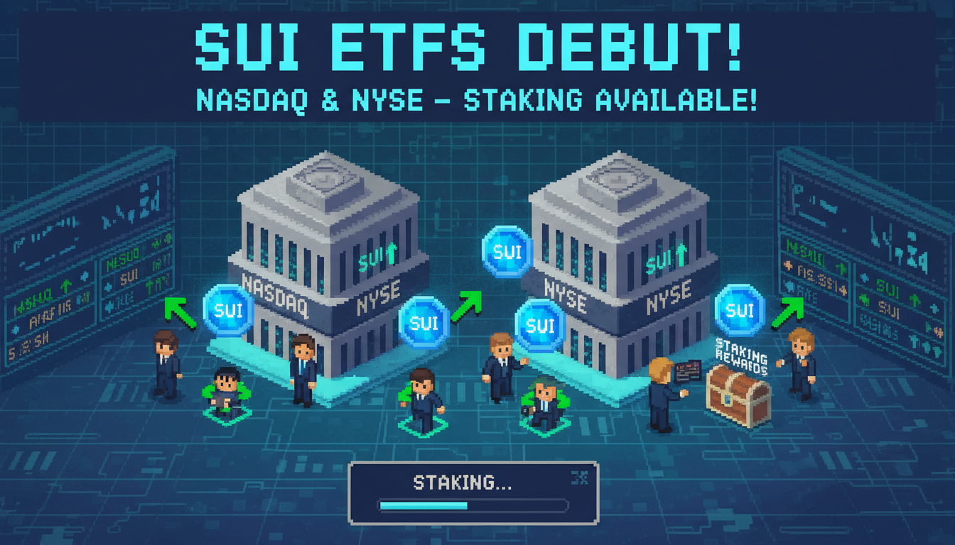 SUI ETFs Debut on Nasdaq and NYSE, Offer Staking SUI ETFs Debut on Nasdaq and NYSE, Offer Staking
