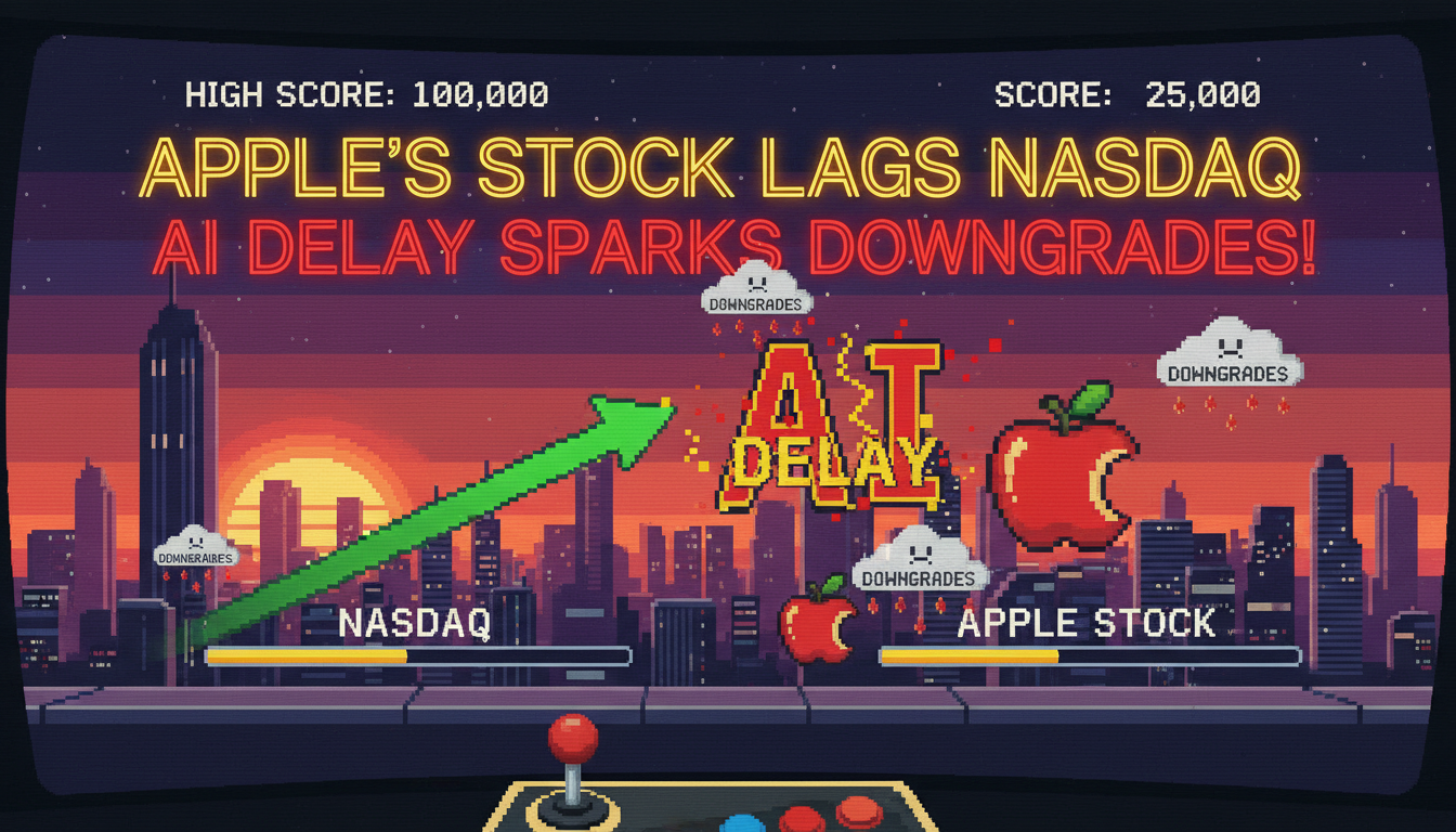 Apple's Stock Lags Nasdaq as AI Delay Sparks Downgrades