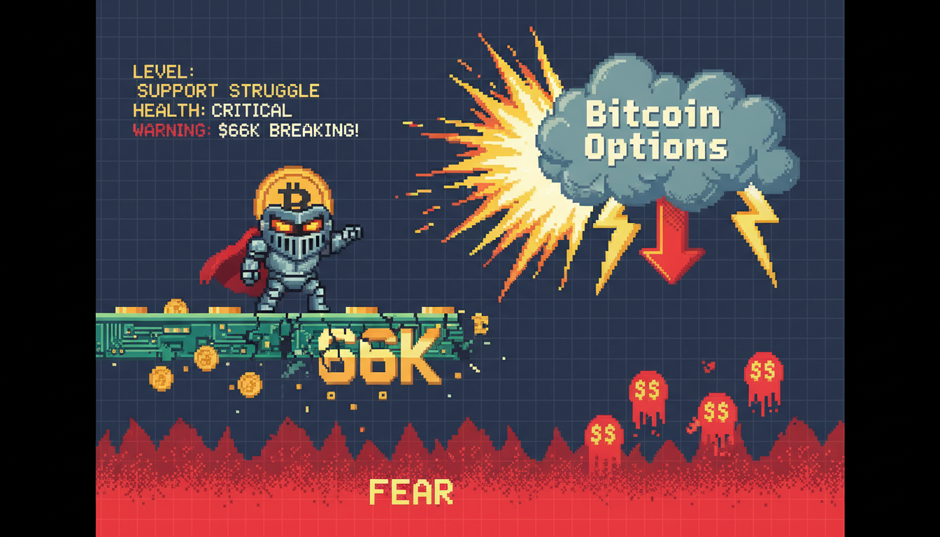 Bitcoin Options Flash Fear Amid $66K Support Struggle