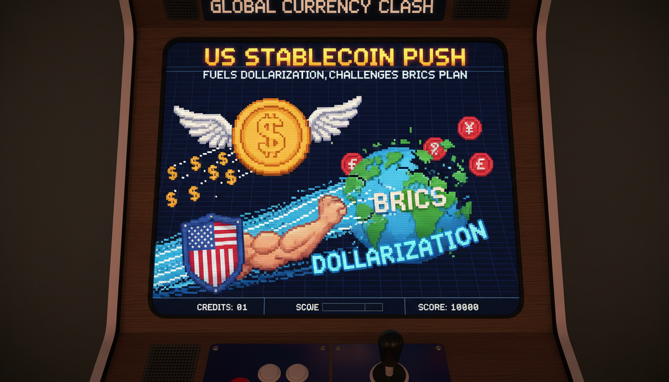 US Stablecoin Push Fuels Dollarization, Challenges BRICS Plan