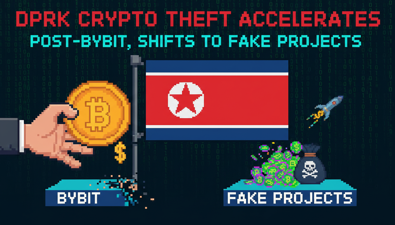 DPRK Crypto Theft Accelerates Post-Bybit, Shifts to Fake Projects