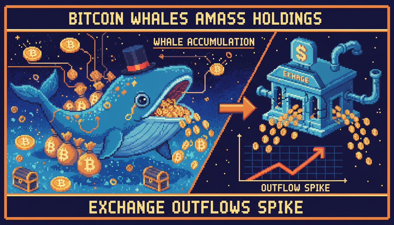 Bitcoin Whales Amass Holdings While Exchange Outflows Spike