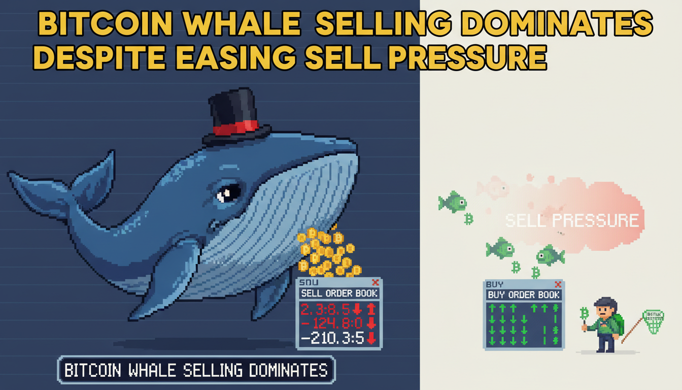 Bitcoin Whale Selling Dominates Despite Easing Sell Pressure