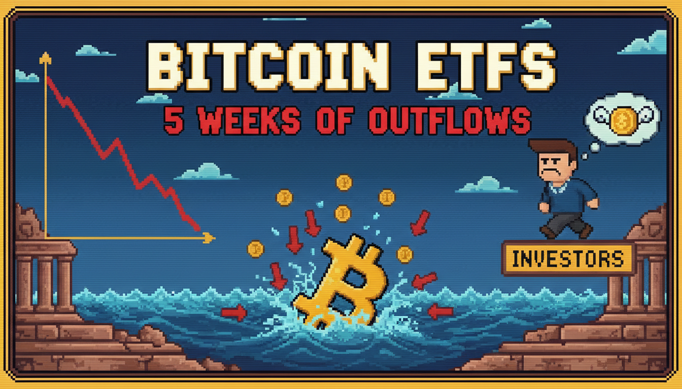 Bitcoin ETFs Face Fifth Week of Investor Outflows