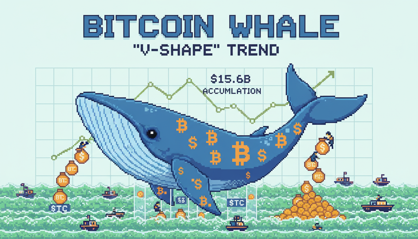 Bitcoin Whale Accumulation Hits $15.6B Amid 'V-Shape' Trend