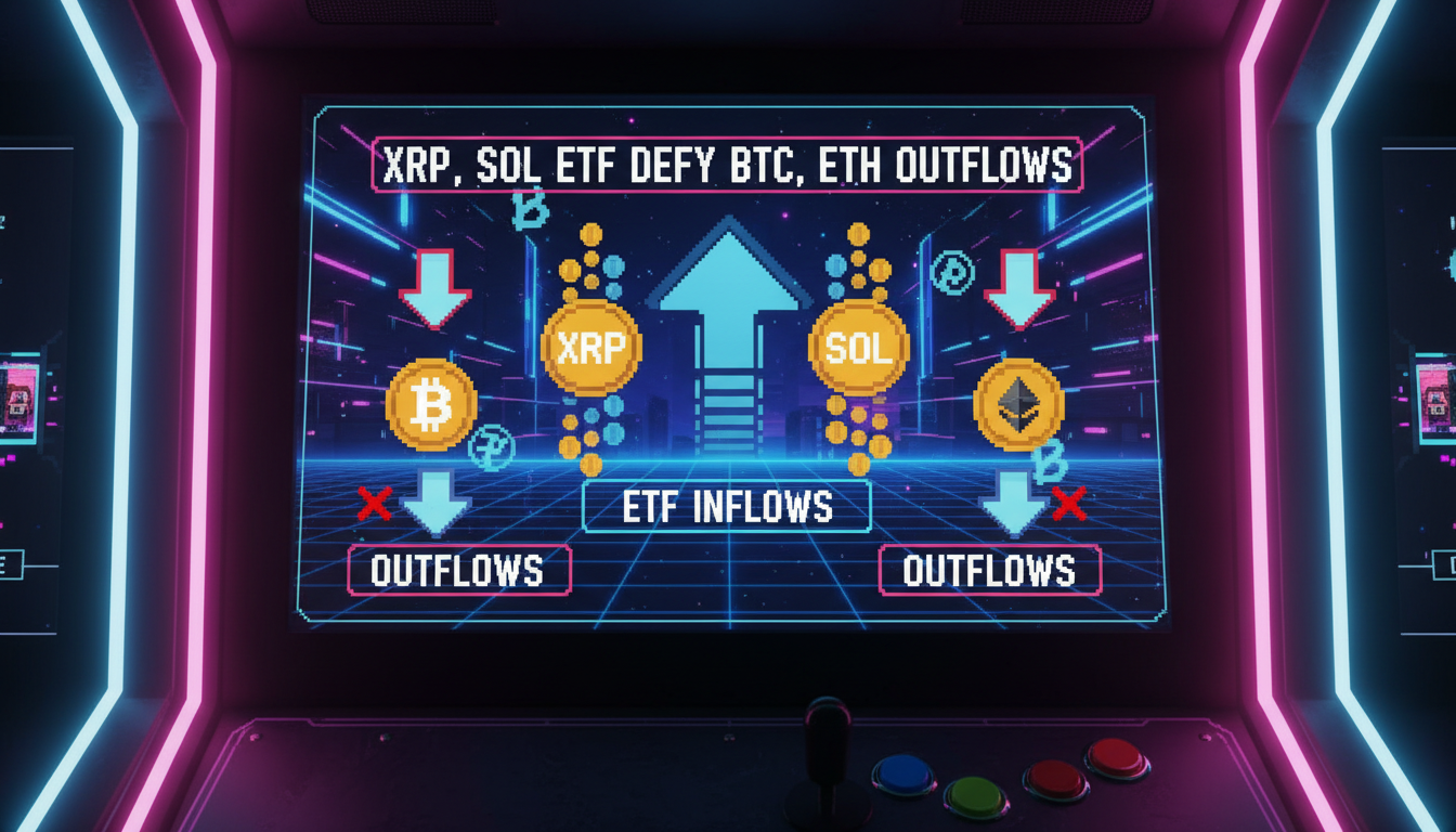 XRP, SOL ETF Inflows Defy Bitcoin, Ethereum Outflows