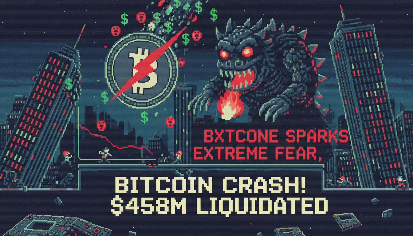 Bitcoin Crash Sparks Extreme Fear, $458M Liquidated