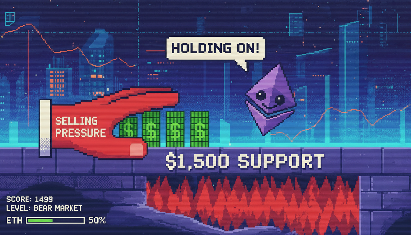 Ethereum Flirts with $1,500 Support Amid Selling Pressure