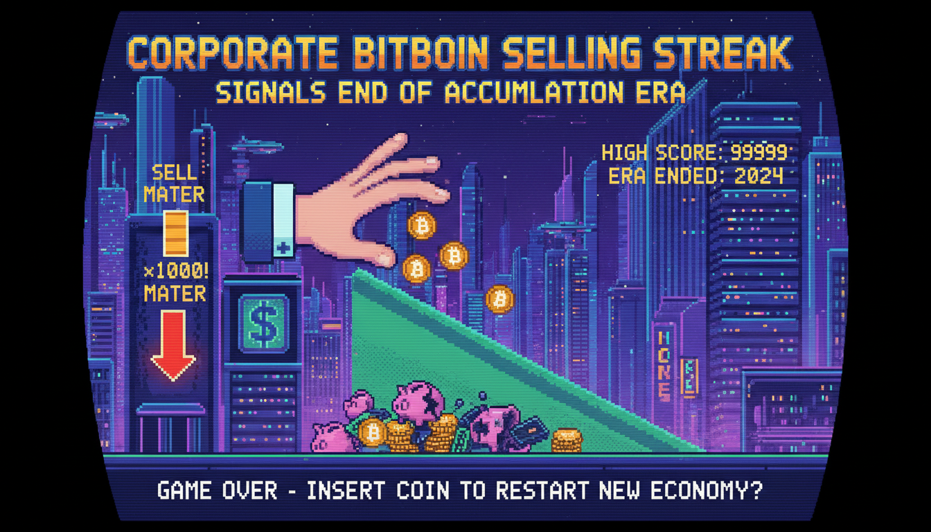 Corporate Bitcoin Selling Streak Signals End of Accumulation Era Corporate Bitcoin Selling Streak Signals End of Accumulation Era