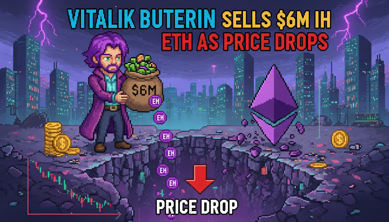 Vitalik Buterin Sells $6M in ETH as Price Drops